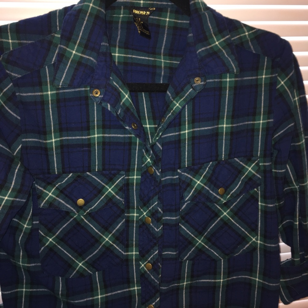Green blue flannel